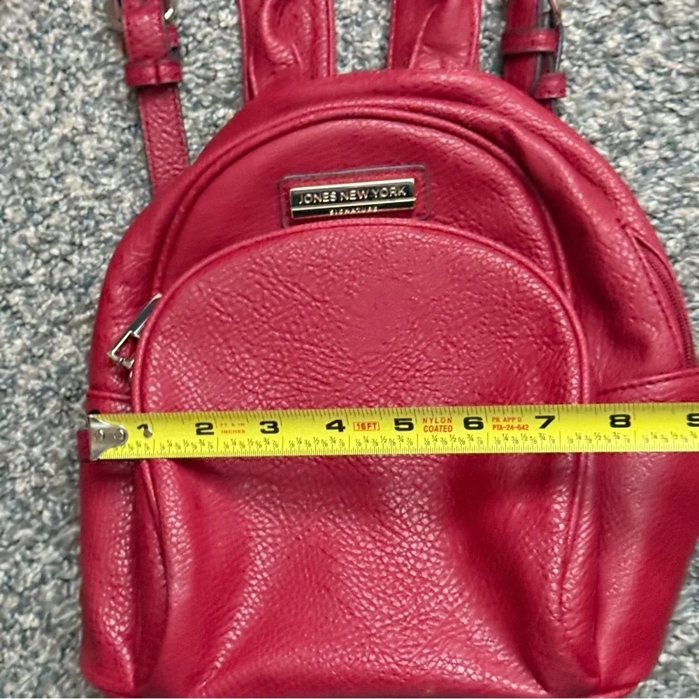 Jones New York Signature Red Mini Backpack Purse